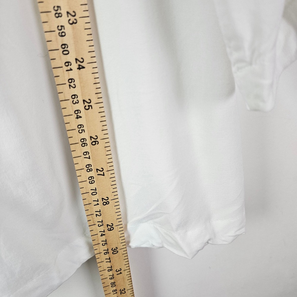 Lilly Pulitzer White Embroidered Rayon Tunic Top 3/4 Roll Tab Sleeve Womens XL - Picture 9 of 12